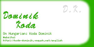 dominik koda business card